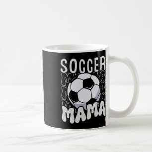 Soccer Mama Groovy Retro Soccer Mom Mothers Day Coffee Mug