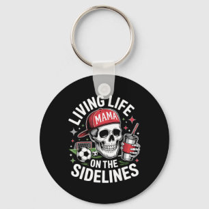 Soccer Mama Living Life On The Sidelines Skeleton  Keychain
