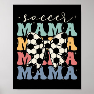 Soccer Mama Retro Groovy Soccer Softll Mom _1 Poster