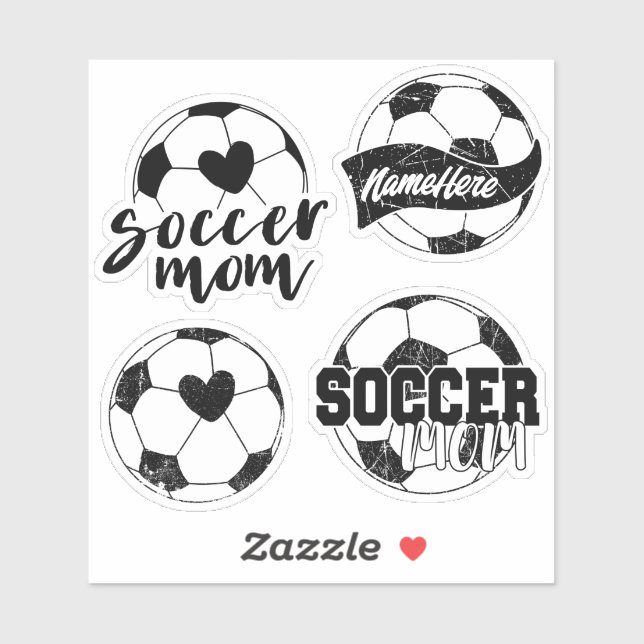 Soccer Maman Pack Sticker personnalisé (Feuille)