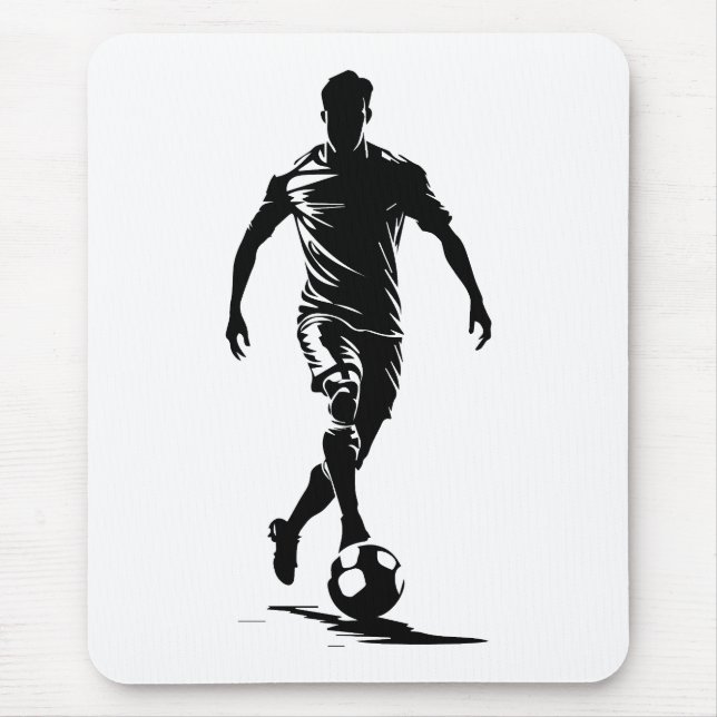 Soccer man with ball design. mouse pad (Front)