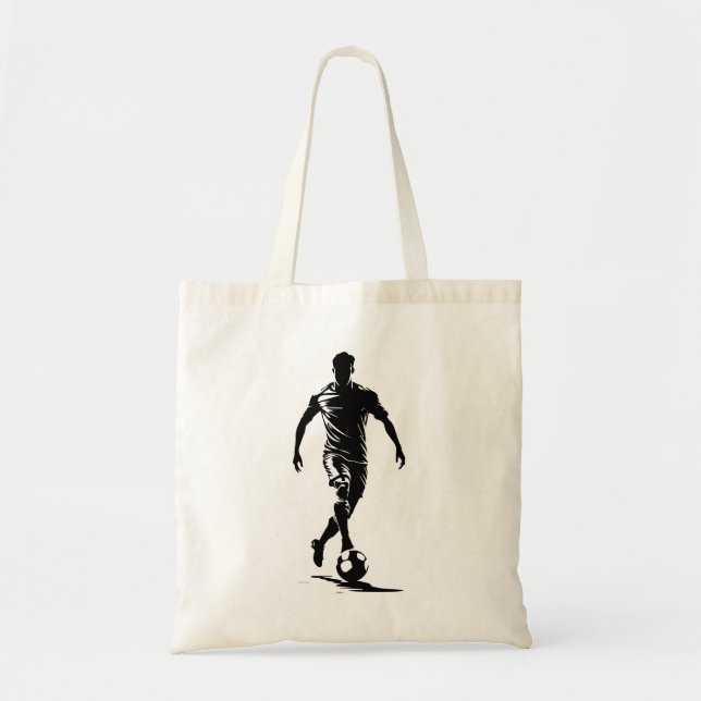 Soccer man with ball design. tote bag (Front)