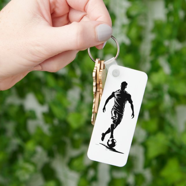 Soccer man with ball keychain (Hand)