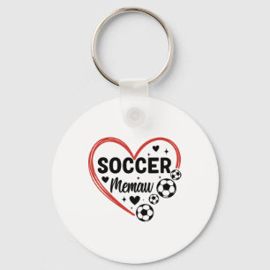 Soccer Memaw Heart Soccer Player Memaw  Keychain