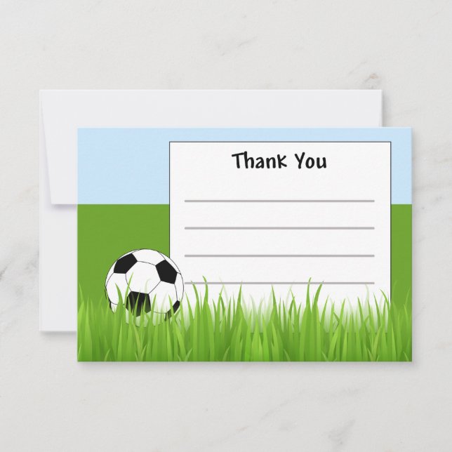 Soccer Merci cartes de notes (Devant)