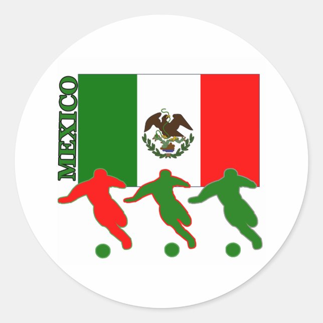 Soccer Mexico Round Stickers (Front)