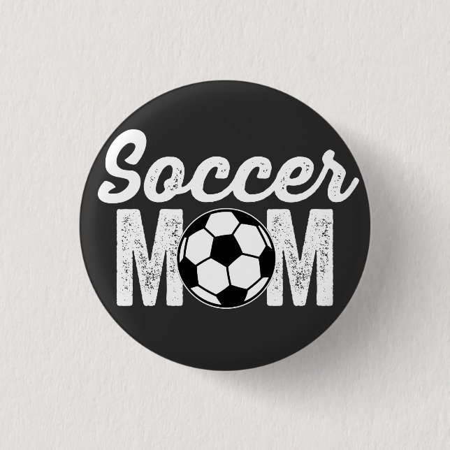 soccer mom 1 inch round button (Front)