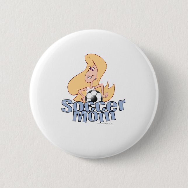 Soccer Mom 2 Inch Round Button (Front)