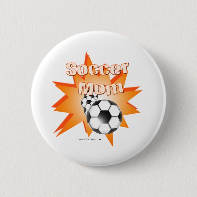 Soccer Mom 2 Inch Round Button (Front)