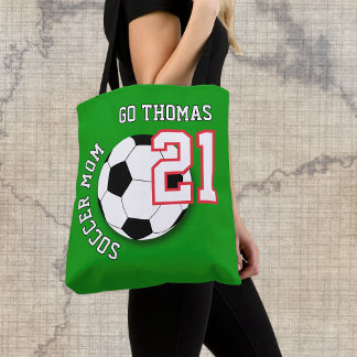 Soccer Mom Bag, Name, Football Fan, Sports Tote Bag