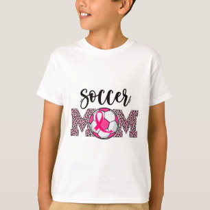 Soccer Mom Breast Cancer Awareness Pink Ribbon Leo T-Shirt