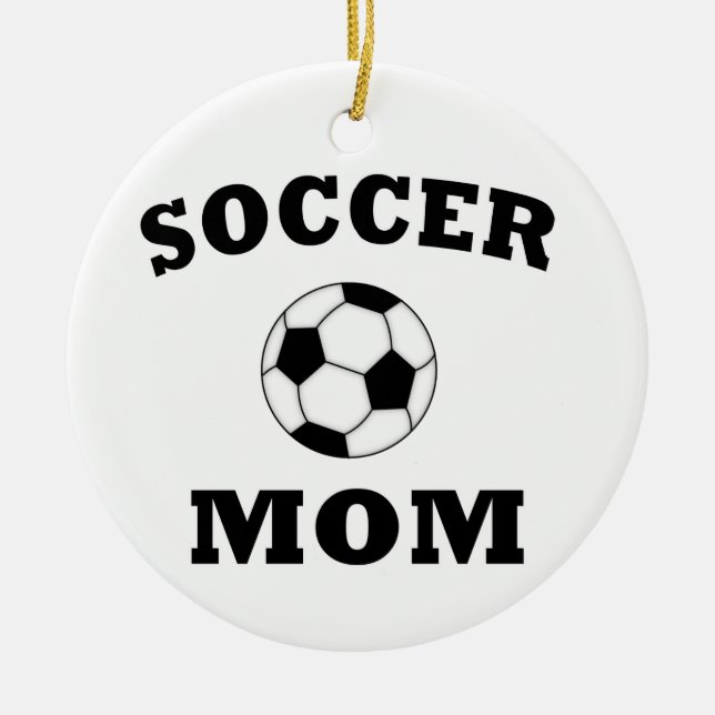 Soccer Mom Ceramic Ornament (Front)