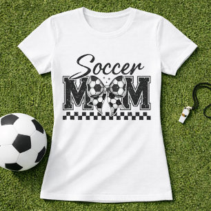 Soccer Mom Chequered Bow T-Shirt