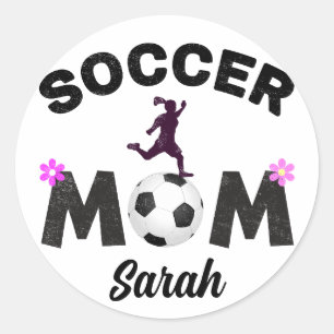 Soccer Mom Classic Round Sticker