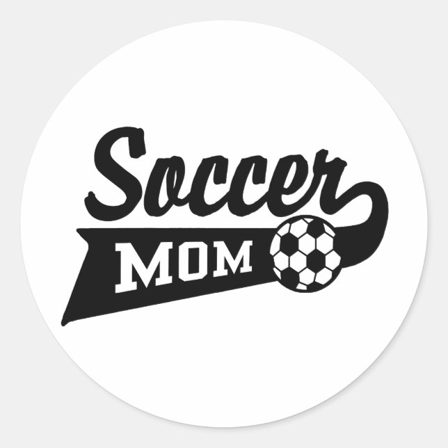 Soccer Mom Classic Round Sticker (Front)