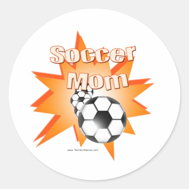 Soccer Mom Classic Round Sticker (Front)
