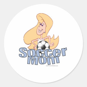Soccer Mom Classic Round Sticker