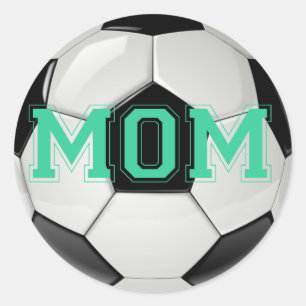 Soccer Mom Custom Colours Classic Round Sticker