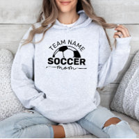 Soccer Mom Custom Team Ash Grey Hoodie