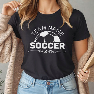 Soccer Mom Custom Team Name Number Black Tri-Blend Shirt