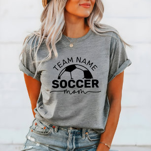 Soccer Mom Custom Team Name Number Grey Tri-Blend Shirt
