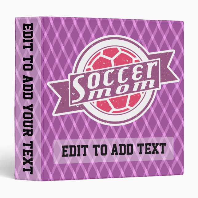 Soccer Mom Customizable Binder Album (Front/Spine)