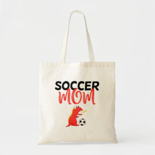 Soccer mom cute T-Rex dinosaur Tote Bag