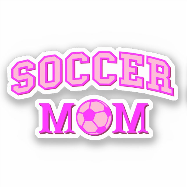 Soccer Mom Drawing And Text All Pink (Front)