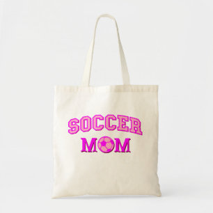 Soccer Mom Drawing And Text All Pink Tote Bag