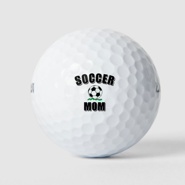 Soccer Mom Drawing And Text Golf Balls (Front)