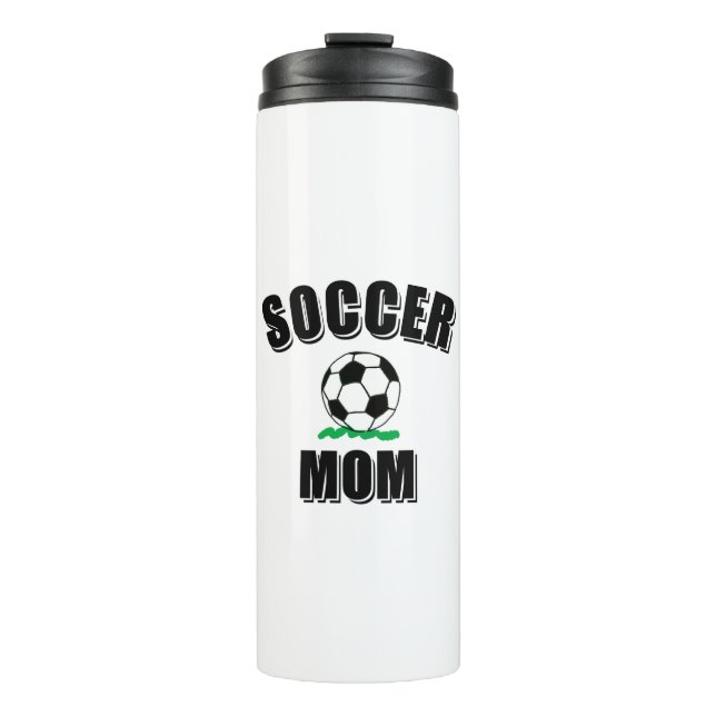 Soccer Mom Drawing And Text Thermal Tumbler (Front)
