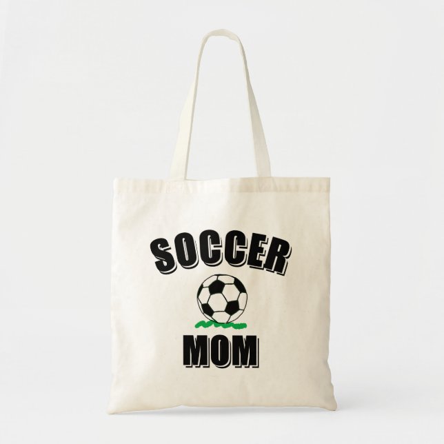 Soccer Mom Drawing And Text Tote Bag (Front)
