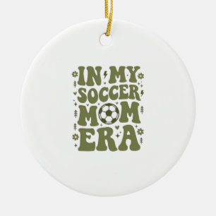 Soccer Mom Era Vintage Sports Mom Shirt Design_1 Ceramic Ornament