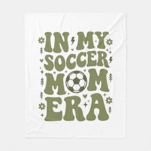 Soccer Mom Era Vintage Sports Mom Shirt Design_1 Fleece Blanket