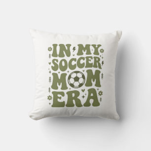 Soccer Mom Era Vintage Sports Mom Shirt Design_1 Throw Pillow
