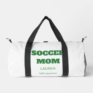 SOCCER MOM FOOTBALL MOTHERS DAY GIFTS GREEN SIMPLE DUFFLE BAG