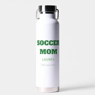 SOCCER MOM FOOTBALL MOTHERS DAY GIFTS GREEN SIMPLE WATER BOTTLE