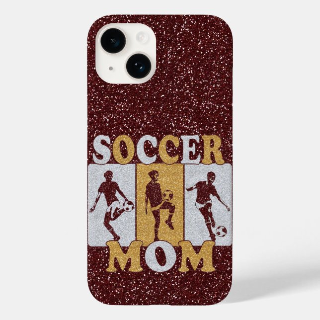 Soccer Mom Glitter Effect Case-Mate iPhone Case (Back)
