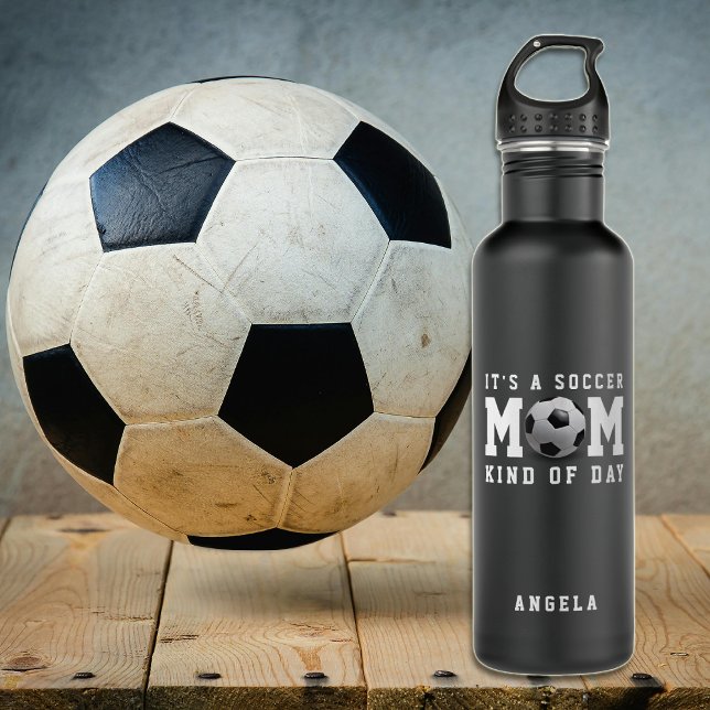 Soccer Mom Kind of Day Black 710 Ml Water Bottle (Soccer Mom Kind of Day Black Stainless Steel Water Bottle
)