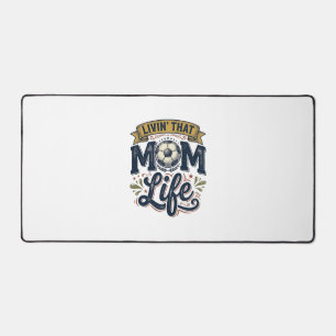Soccer Mom Life Vintage Engraving Shirt Design_1 Desk Mat