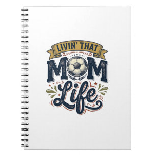 Soccer Mom Life Vintage Engraving Shirt Design_1 Notebook