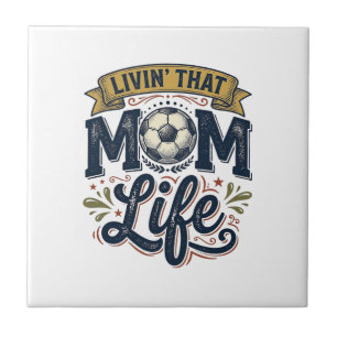 Soccer Mom Life Vintage Engraving Shirt Design_1 Tile