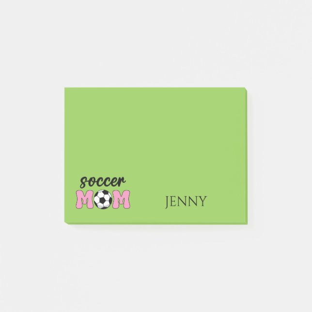 Soccer Mom Mother's Day Personalize Post-it Notes (Front)