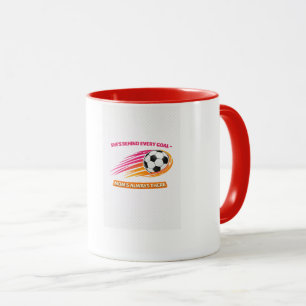 Soccer Mom Mug – She’s Behind Every Goal Mom’s Alw
