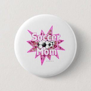 Soccer Mom Roses 2 Inch Round Button
