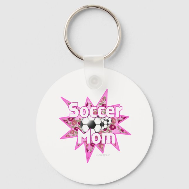 Soccer Mom Roses Keychain (Front)