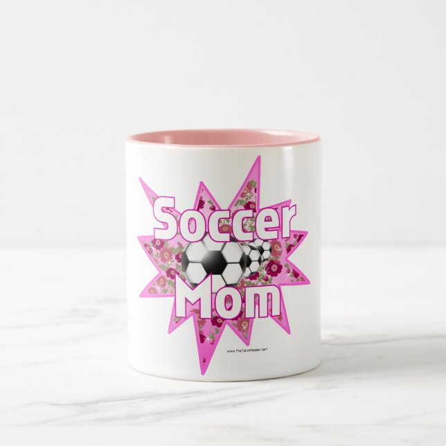 Soccer Mom Roses Two-Tone Coffee Mug (Center)