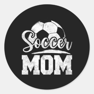 Soccer Mom Soccer Player Game Day Mother's Day  Classic Round Sticker