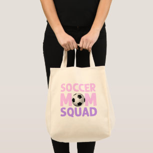 Soccer Mom Squad in Pink and Purple    Tote Bag