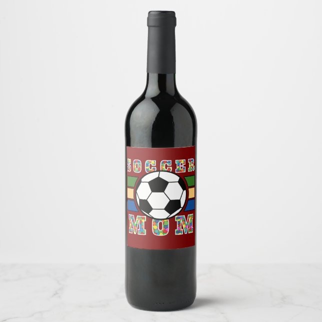 soccer mom T-Shirt Wine Label (Front)